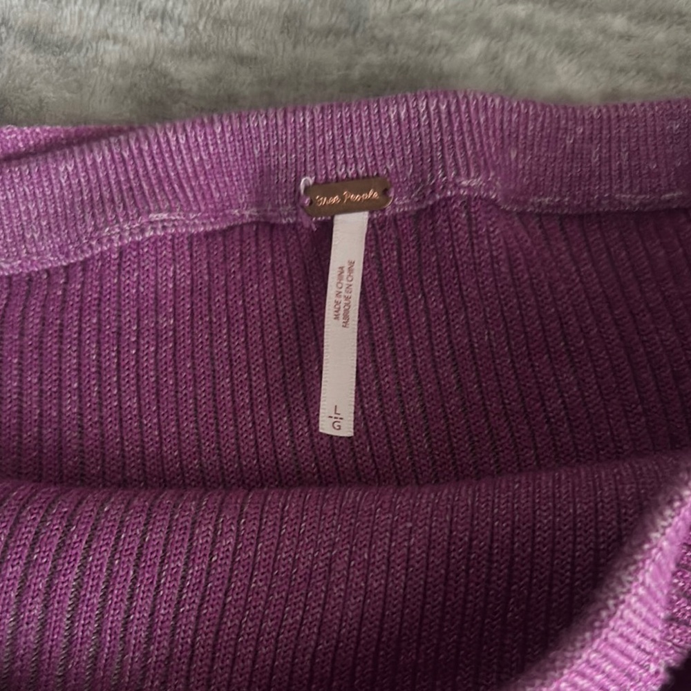 Free People Purple Midi Skirt with Elegant Design